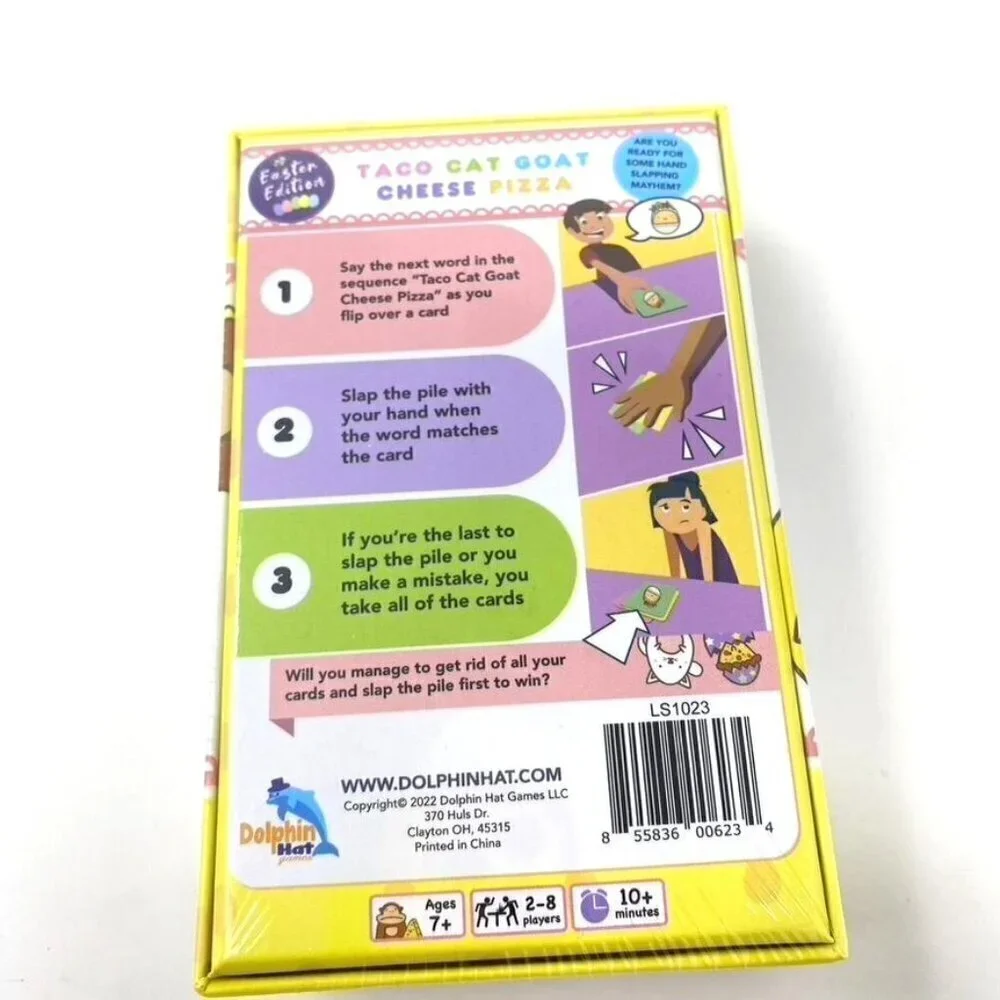 Taco Cat Goat Cheese Pizza Card Game Easter Edition. A1